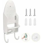 Support mural pour planche  repasser avec 2 crochets pbt - 13, 3 x 29, 4 cm?