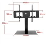 Support mural tv support tv de bureau � colonne unique 32 - 55  tsd800 - charge 40 kg, vesa max 200x200, ...