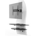 Support mural tv ghost design 2000 blanc ? rotation horizontale �90� ? compatible 32'' � 63'' ? charge ...