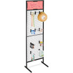 Support panneau perfor, tle perfore prsentation d'article, 10 crochets, en acier, hlp 215x65, 5x44, ...