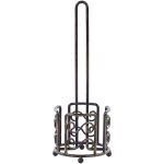 Support de papier toilettes vintage en m�tal 41 cm accessoire de salle de bains noir mandi