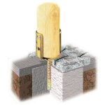 Capaldo - support de plaque d'ancrage rond 4pcs. pour la fixation de poteaux en bois mm. 67x115x70 / ...