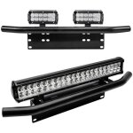 Support de plaque + fixation led spot - pare - buffle aluminium