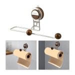 Support de rangement pour rouleau de papier toilette � ventouse, support mural pour essuie - tout de ...