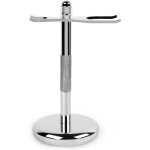 Support de rasoir de s�curit� chrom� de luxe et pour blaireau, compatible avec tous vos accessoires de ...