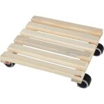 Ac - deco - support à roulettes en bois pour plantes d'intérieur carré - naturel Ac - deco - support à roulettes en bois pour plantes d'intérieur carré - naturel