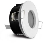 Vision - el ? support de spot encastrable rond �tanche ip65 ? �82mm ? aluminium et verre ? pour salles ...