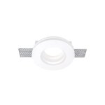 Optonica - support spot encastrable blanc rond plat ?100mm 1xgu10 max 35w
