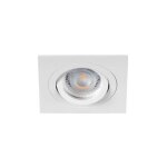 Plafonnier encastré carré ? aluminium blanc mat ? réglable 30° ? Ø80mm Plafonnier encastré carré ? aluminium blanc mat ? réglable 30° ? Ø80mm