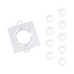 Silamp - support spot encastrable gu10 led orientable carré blanc (pack de 10) Silamp - support spot encastrable gu10 led orientable carré blanc (pack de 10)
