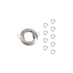 Silamp - support spot encastrable gu10 rond en acier couleur inox (pack de 10)