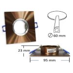 Support de spot encastr carr gu10 support de spot p9 brun