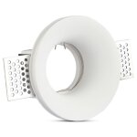 Support de spot encastr� led rond v - tac gu10 et gu5. 3 (mr16) corps en pl�tre blanc