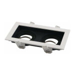 Optonica - support spot gu10 encastrable orientable double projecteur blanc / noir - silamp