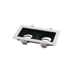 Support spot gu10 encastrable orientable double projecteur - silumen