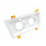 Support spot gu10 led encastrable double projecteur - silamp