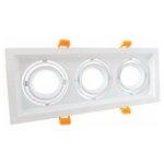 Silamp - support spot gu10 led encastrable triple projecteur