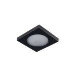 Anneau spot carr noir ? ip44 ? aluminium ? salle de bain ? 80x80mm