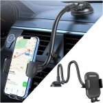 Support de t�l�phone portable pour voiture avec ventouse, support t�l�phone pour tableau de bord et pare ...