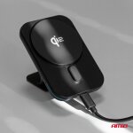 Support de t�l�phone pour voiture pour calandre et cockpit avec chargeur inductif rapide qi2 15w amio ...