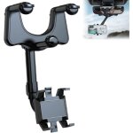 Support telephone voiture retroviseur, 360�rotatif r�tractable support smartphone voiture, support portable ...