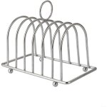 Support pour toast � 6 tranches en acier inoxydable pour pain et pain - grille de refroidissement rectangulair ...