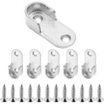 Support tringle penderie, 6 pcs barre de penderie avec 12 vis, support tringle, penderie ovale soutien ...