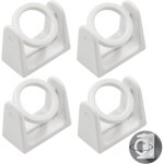Support tringle penderie rideau barre - 4 pi�ces douilles poteau tige bride forme fixation murale clothes ...