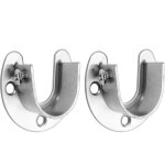 Support de tringle � rideau, 2 pcs cintre � rideau support en forme de u, support de rail mural r�glable ...