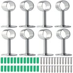 Support de tringle a rideau 8pcs support tringle penderie support barre penderie support de tige de bride ...