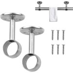 Support de tringle � rideau ulisem, 2 pi�ces, en acier inoxydable, diam�tre 22 mm, pour rideau de douche, ...