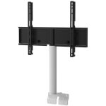 Support tv rotatif avec colonne cache cbles blanche ac2cowt