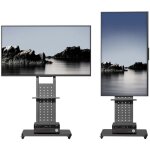 Unho - support tv sur pied rotatif 90� avec roulettes - meuble de tv pour �crans de 32 - 65 pouces hauteur ...