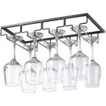 Support verre suspendu, porte verres � vin en m�tal, rangement verre installation sous meuble(4 rangs, ...