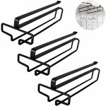 Support � verres � vin suspendu 3 pi�ces, support � verres � vin sous l'armoire, support � verres � pied ...