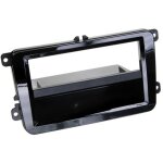 Support avec vide poche compatible avec seat skoda vw noir brillant