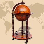 Support de vin sous forme de globe bois d'eucalyptus vidaxl