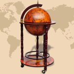 Support de vin sous forme de globe bois d'eucalyptus vidaxl