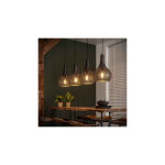M&s - suspension 4 lampes forme goutte en m�tal noir vieilli - hedel