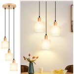 Suspension en bois lampe de table � manger vintage - lampe � suspension de table � manger e14 suspension ...