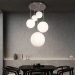 Suspension boules de verre lampe de table � manger suspendue lampe boule moderne suspension verre, 5 ...