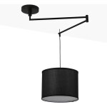 Barcelona led - suspension avec bras articul� 'neck' e27 - noir