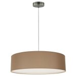Suspension cylindre en tissus marron abat jours diam 50 cm josefina