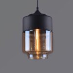 Suspension design cylindre style retro vintage contemporain , lustre abat - jour en verre corde ajustable ...