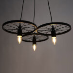 Suspension design industriel r�tro - style loft - 3 ampoules e27 pour salle � manger - lampe suspendue ...