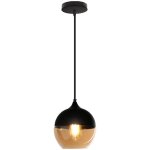 Suspension design style retro vintage contemporain couleur fum , lustre abat - jour en verre corde ajustable ...
