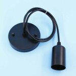 Suspension e27 avec anneau � vis, c�ble tissu r�glable , suspension compatible avec abat - jour, douille ...