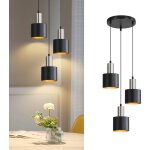 Suspension e27 gbly lampe suspendue vintage - lampe de cuisine suspendue 3 ampoules lampe de salle � ...