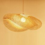 Suspension e27 lustre tissage int�rieur vintage bambou naturel luminaire plafonnier hauteur r�glable ...