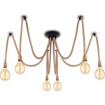 Suspension industrielle avec câble textile - bricolage chanvre corde rétro vintage lustre 6 x 2 mètres ... Suspension industrielle avec câble textile - bricolage chanvre corde rétro vintage lustre 6 x 2 mètres ...